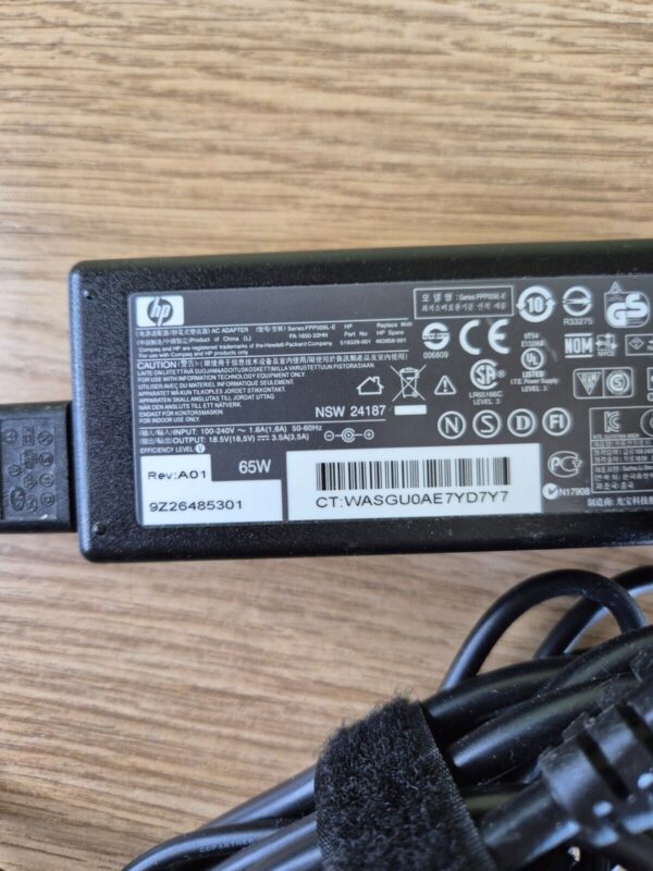 Genuine HP 65W EliteDesk Desktop Mini 705 800 G2 G3 G4 Power Supply AC Adapter - Image 2
