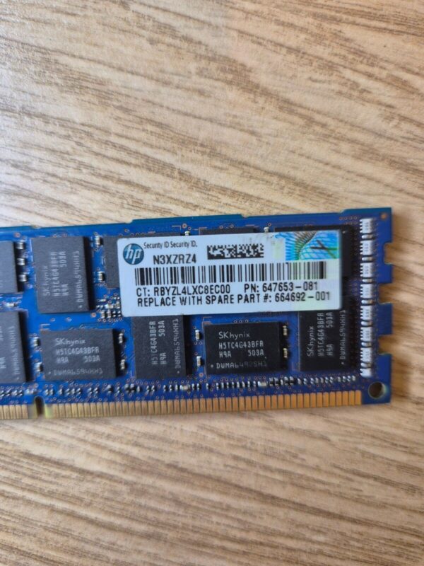 HP 647653-081 16GB 2Rx4 PC3L-10600R 1333MHz ECC DDR3 RDDIM Server Memory - Image 4