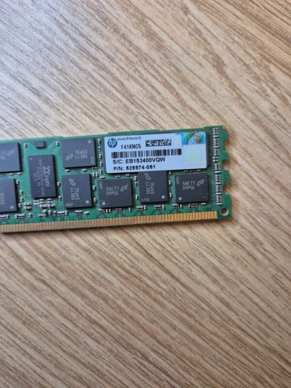 627812-B21 HP 16GB PC3L-10600R DDR3-1333MHz ECC 2Rx4 Memory Module 628974-081 - Image 3