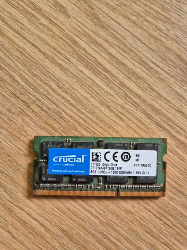 Crucial 8GB DDR3L-1600 Memory RAM SO-DIMM CT102464BF160B.16FP