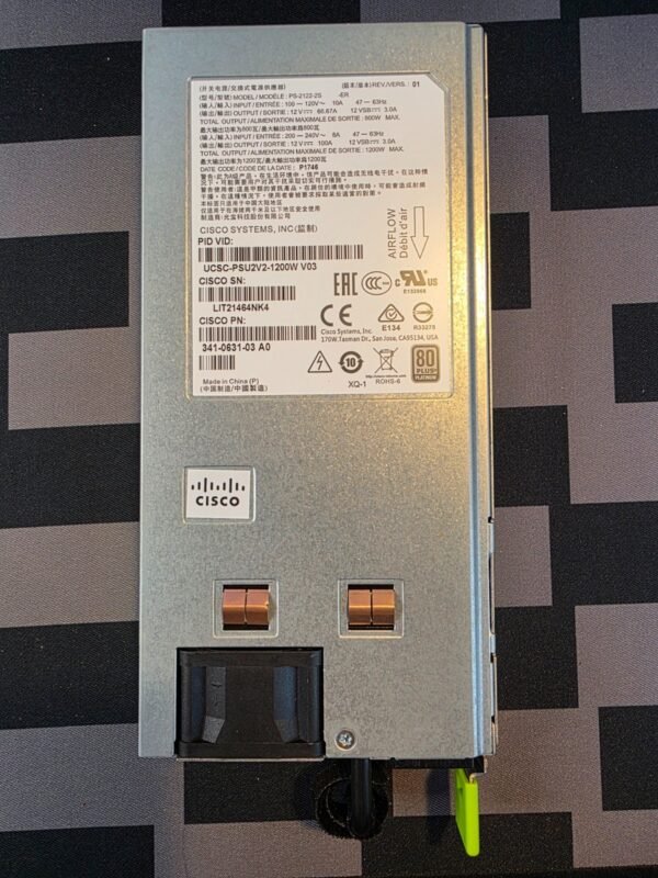 Cisco UCSC-PSU2V2-1200W 1200W 80+ Platinum Hot-Swap PSU — Tested Working