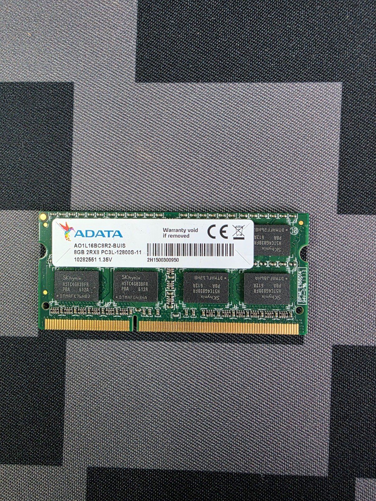 ADATA 8GB DDR3L 1600MHz SO-DIMM (2Rx8, 1.35V, CL11) — Tested Working